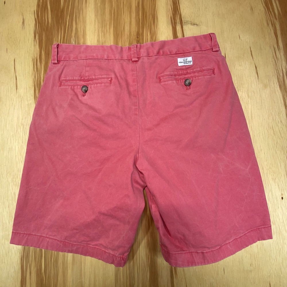 Vineyard Vines Breaker Shorts Men's‎ 30 Pink Garment-Dyed Cotton Chino - Picture 2 of 8